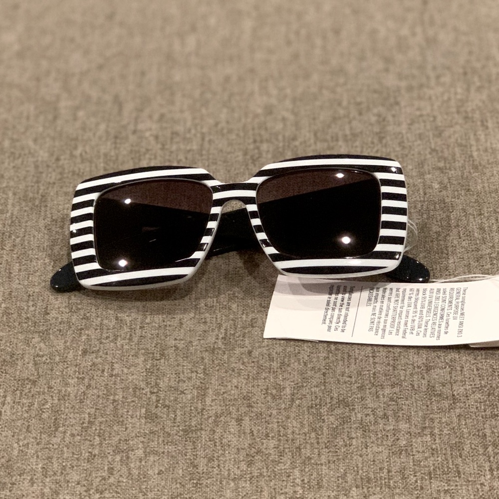 Janie and Jack Navy & White stripped sunglasses